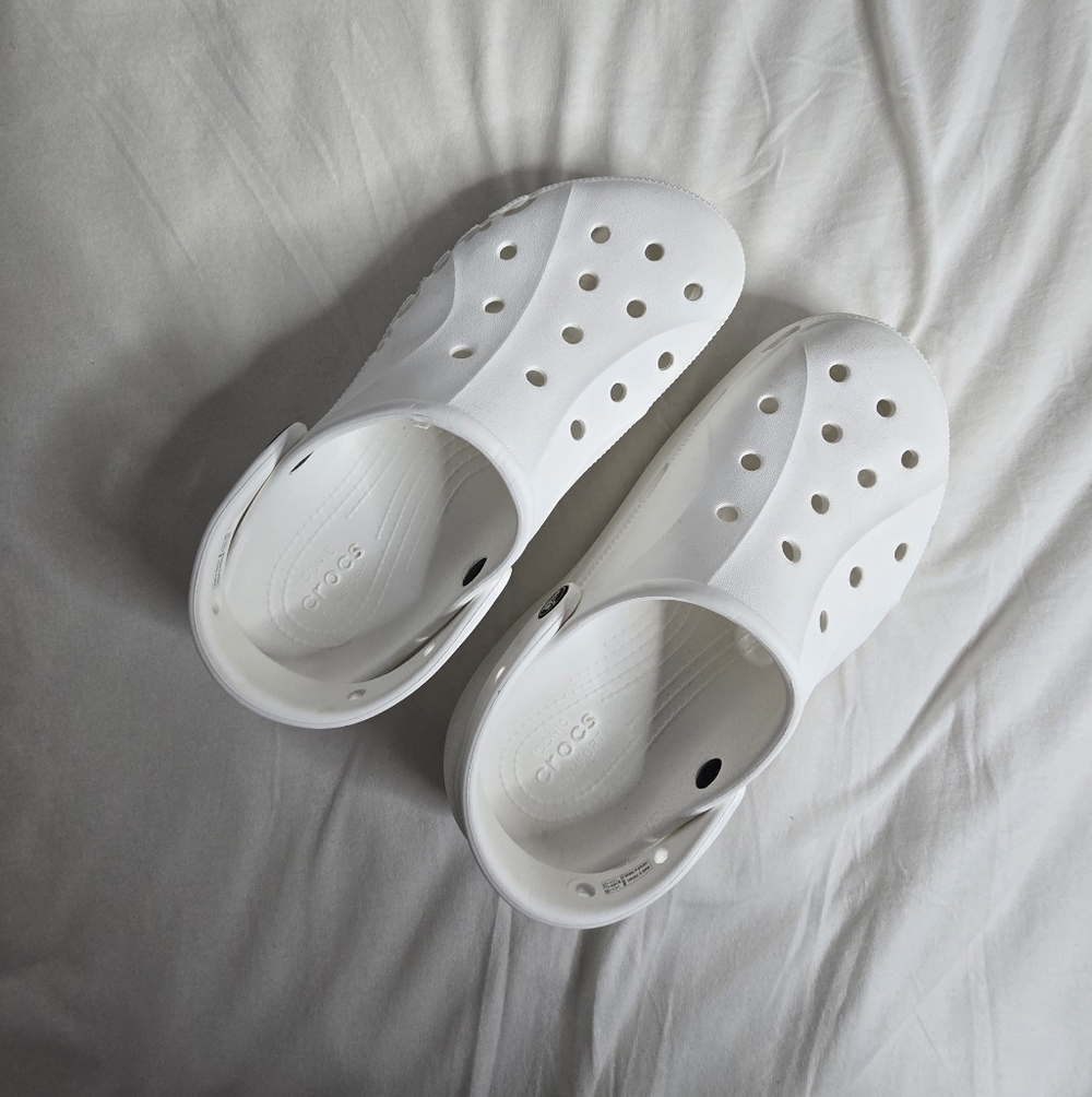White Platform Crocs Used